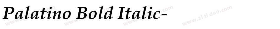Palatino Bold Italic字体转换